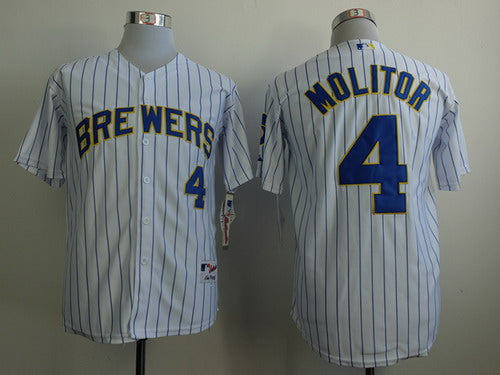 Paul Molitor Milwaukee Brewers white jersey