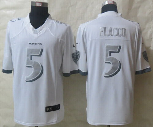 Nike Joe Flacco Baltimore Ravens platinum Limited jersey