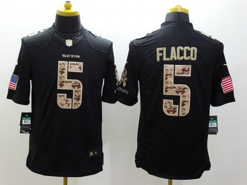 Nike Joe Flacco Baltimore Ravens black Salute To Service jersey