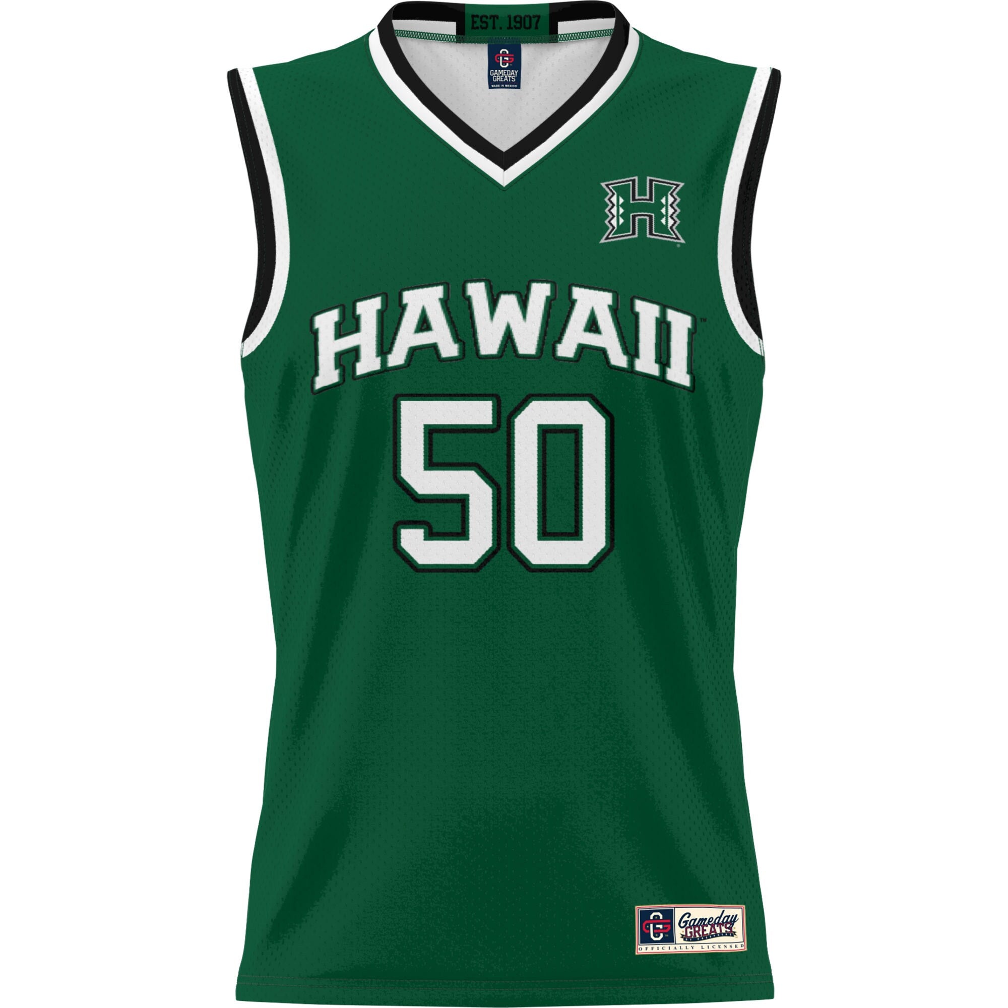 Hawaii Rainbow Warriors green jersey