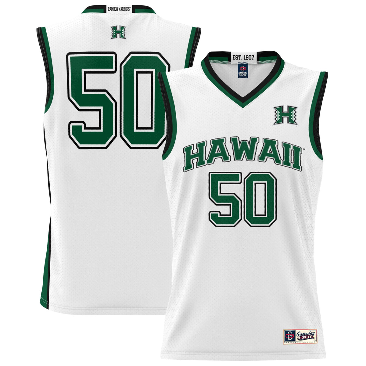 Hawaii Rainbow Warriors white jersey
