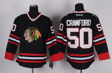 Corey Crawford Chicago Blackhawks black jersey