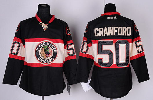 Corey Crawford Chicago Blackhawks black Third jersey