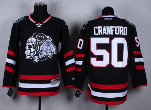 Corey Crawford Chicago Blackhawks black Stadium Series jersey