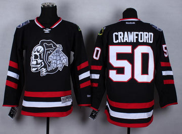 Corey Crawford Chicago Blackhawks black Stadium Series jersey