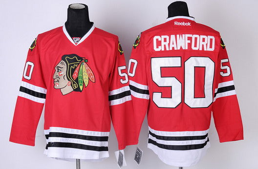 Corey Crawford Chicago Blackhawks red jersey