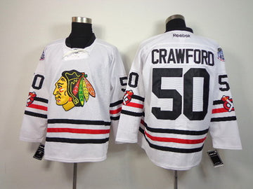 Corey Crawford Chicago Blackhawks white Winter Classic jersey