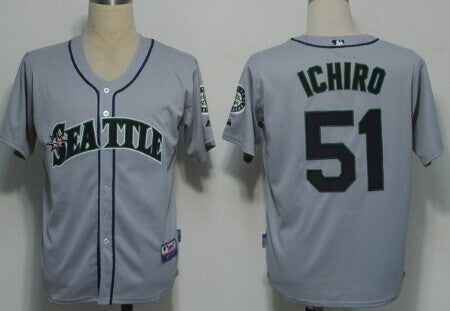 Ichiro Suzuki Seattle Mariners grey jersey
