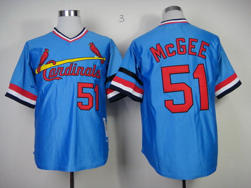 Willie McGee St. Louis Cardinals blue Throwback jersey