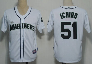 Ichiro Suzuki Seattle Mariners white jersey