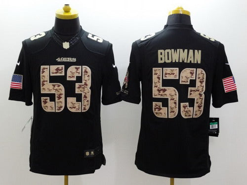 Nike Navorro Bowman San Francisco 49ers black Salute To Service jersey