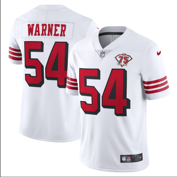 Fred Warner Nike San Francisco 49ers white Vapor jersey