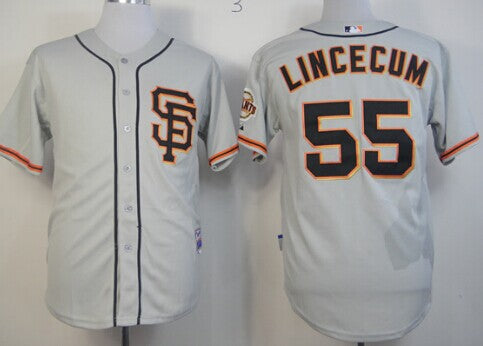 Tim Lincecum San Francisco Giants gray jersey
