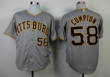 Brandon Cumpton Pittsburgh Pirates gray jersey