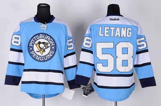 Kris Letang Pittsburgh Penguins blue jersey