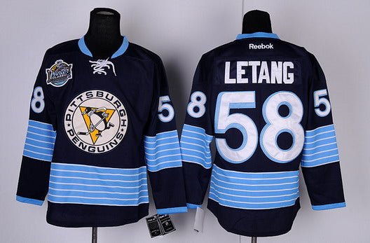 Kris Letang Pittsburgh Penguins navy Third jersey