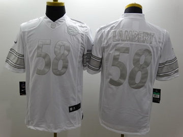 Nike Jack Lambert Pittsburgh Steelers platinum Limited jersey