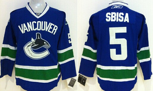 Luca Sbisa Vancouver Canucks blue jersey