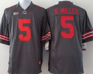 Baxton Miller Ohio State Buckeyes gray Limited jersey