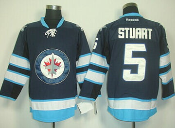 Mark Stuart Winnipeg Jets navy jersey