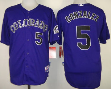 Carlos Gonzalez Colorado Rockies purple jersey