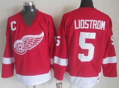 Nicklas Lidstrom Detroit Red Wings red Throwback jersey