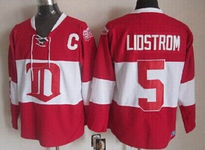 Nicklas Lidstrom Detroit Red Wings red Winter Classic jersey