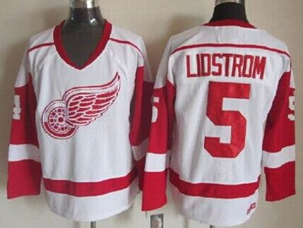 Nicklas Lidstrom Detroit Red Wings white Throwback jersey