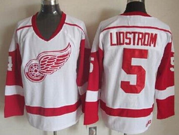 Nicklas Lidstrom Detroit Red Wings white Throwback jersey