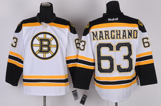 Brad Marchand Boston Bruins white jersey