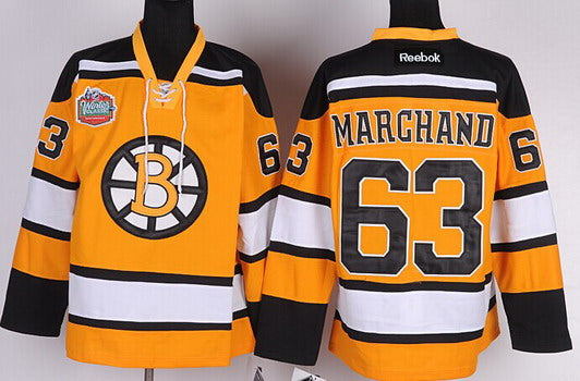 Brad Marchand Boston Bruins yellow jersey