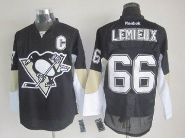 Mario Lemieux Pittsburgh Penguins black jersey
