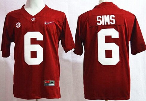 Blake Sims Alabama Crimson Tide red jersey