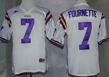 Leonard Fournette LSU Tigers white jersey
