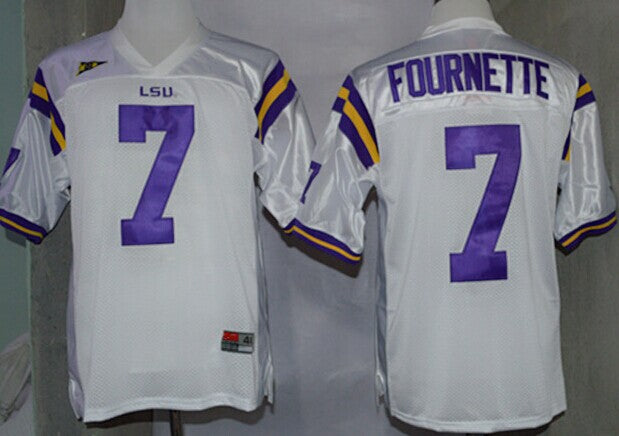 Leonard Fournette LSU Tigers white jersey