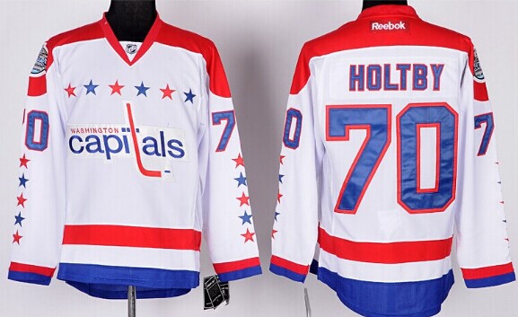 Braden Holtby Washington Capitals white Third jersey