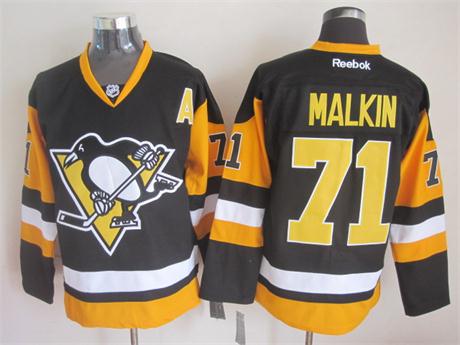 Evgeni Malkin Pittsburgh Penguins black Third jersey