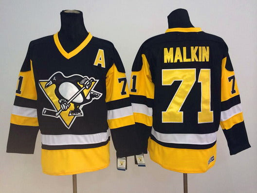 Evgeni Malkin Pittsburgh Penguins black Throwback jersey