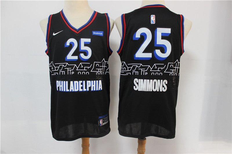 Ben Simmons Philadelphia 76ers black jersey