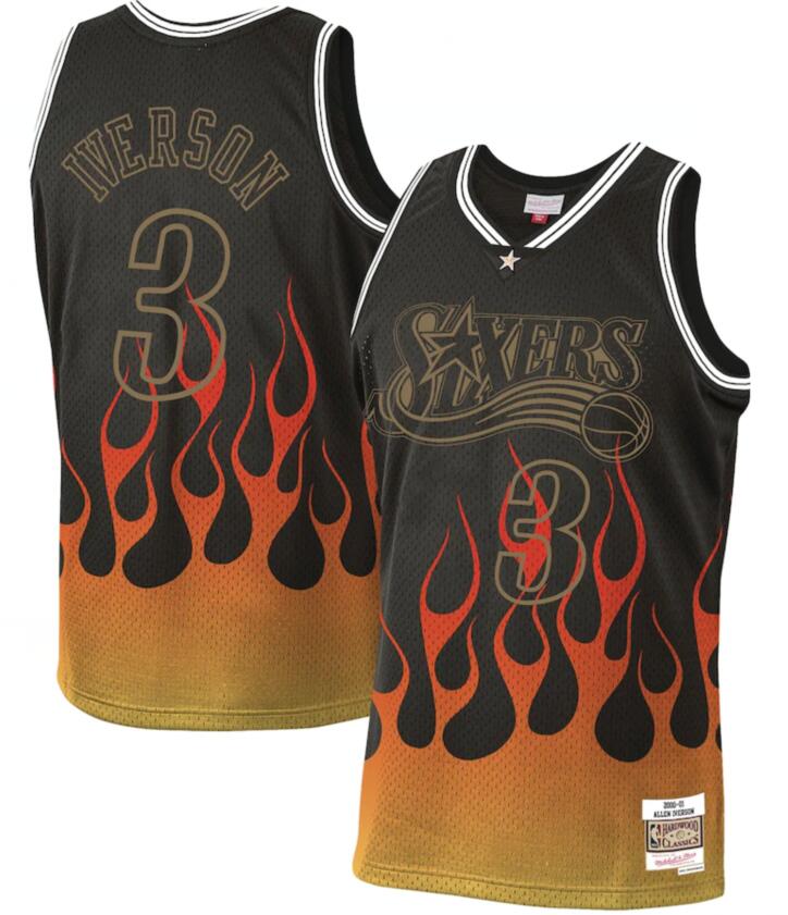 Allen Iverson Philadelphia 76ers black jersey