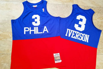 Allen Iverson Philadelphia 76ers blue jersey