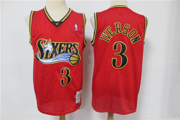 Allen Iverson Philadelphia 76ers red jersey