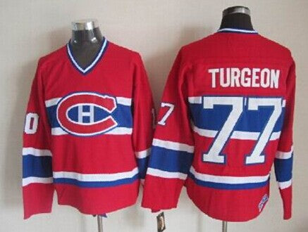Pierre Turgeon Montreal Canadiens red Throwback jersey