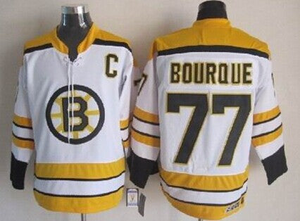 Ray Bourque Boston Bruins white Throwback jersey