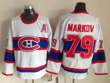 Andrei Markov Montreal Canadiens white Throwback jersey