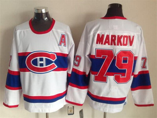 Andrei Markov Montreal Canadiens white Throwback jersey