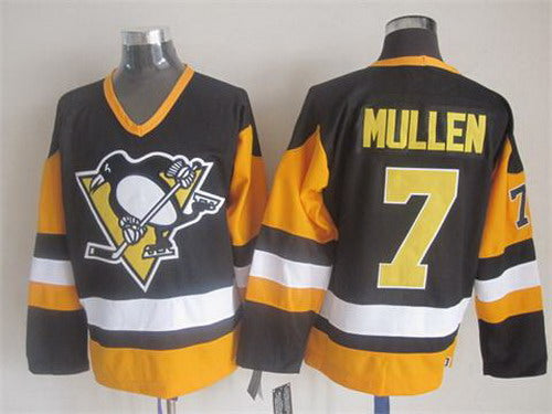 Joe Mullen Pittsburgh Penguins black Throwback jersey