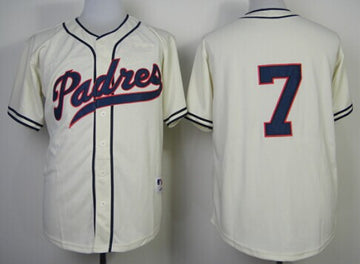 Chase Headley San Diego Padres cream jersey
