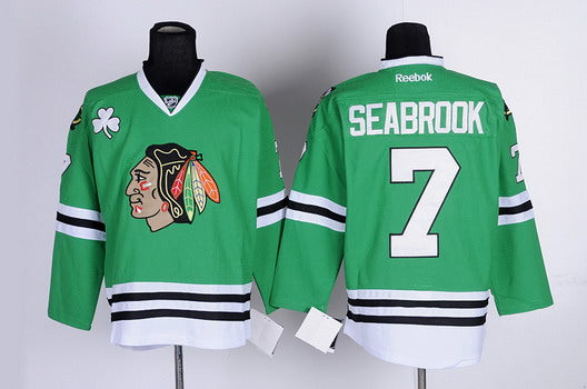 Brent Seabrook Chicago Blackhawks green jersey