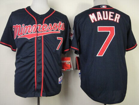 Joe Mauer New Minnesota Twins navy jersey